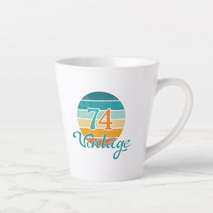Retro Sunset 74 Vintage Distressed Latte Mug