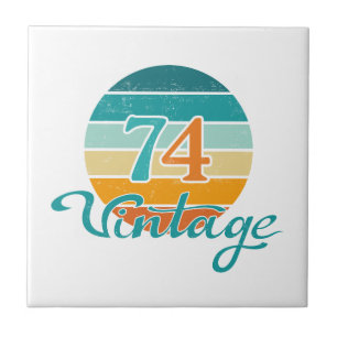 Retro Sunset 74 Vintage Distressed Tile
