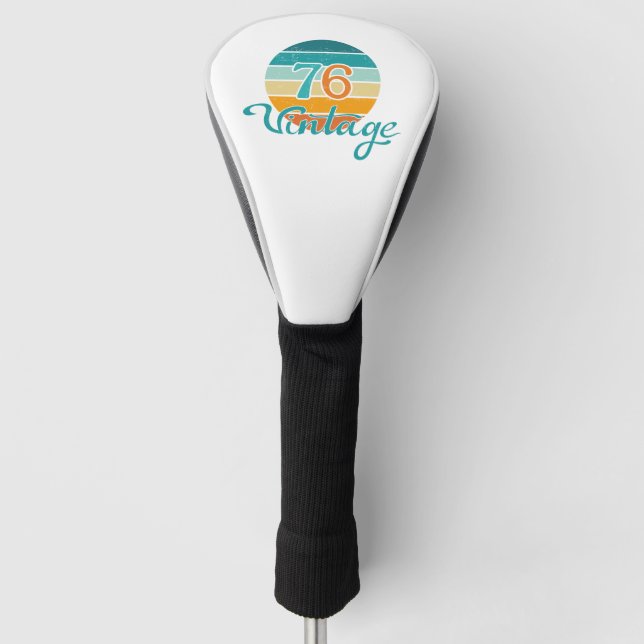 Retro Sunset 76 Vintage Distressed Golf Head Cover (Front)