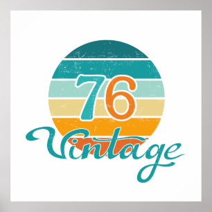 Retro Sunset 76 Vintage Distressed Poster