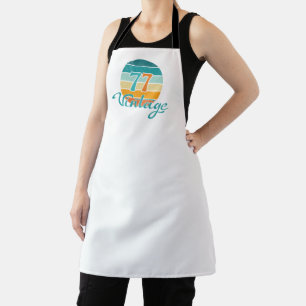 Retro Sunset 77 Vintage Distressed Apron
