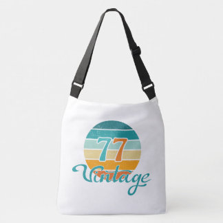 Retro Sunset 77 Vintage Distressed Crossbody Bag
