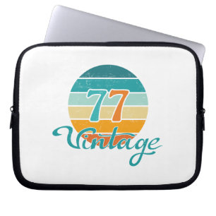 Retro Sunset 77 Vintage Distressed Laptop Sleeve