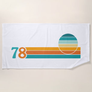 Retro Sunset 78 Beach Towel