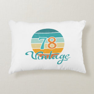 Retro Sunset 78 Vintage Distressed Accent Pillow