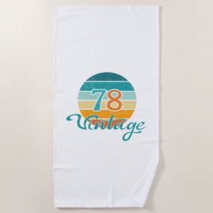 Retro Sunset 78 Vintage Distressed Beach Towel
