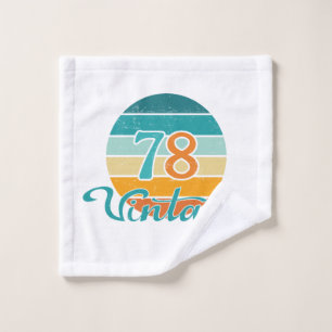 Retro Sunset 78 Vintage Distressed Wash Cloth