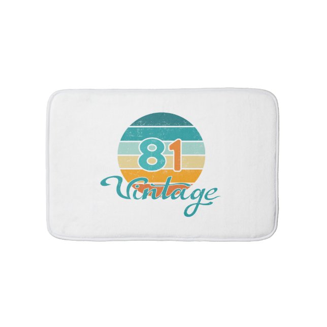 Retro Sunset 81 Vintage Distressed Bath Mat (Front)