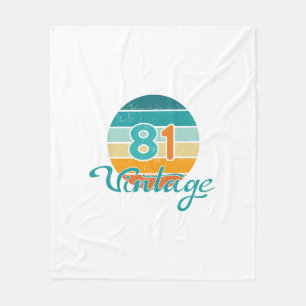 Retro Sunset 81 Vintage Distressed Fleece Blanket