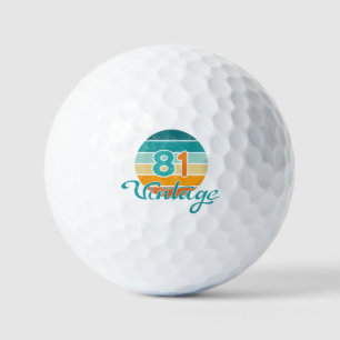 Retro Sunset 81 Vintage Distressed Golf Balls