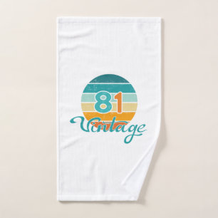 Retro Sunset 81 Vintage Distressed Hand Towel