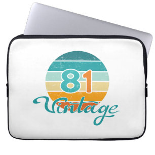Retro Sunset 81 Vintage Distressed Laptop Sleeve