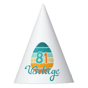 Retro Sunset 81 Vintage Distressed Party Hat