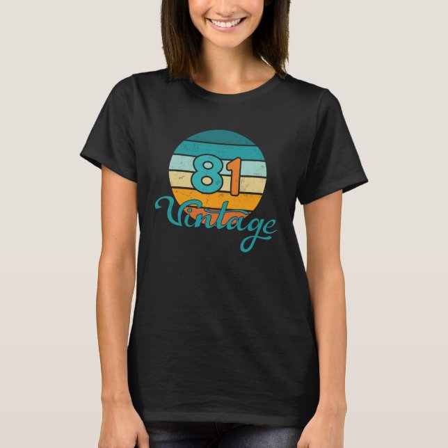 Retro Sunset 81 Vintage Distressed T-Shirt (Front)