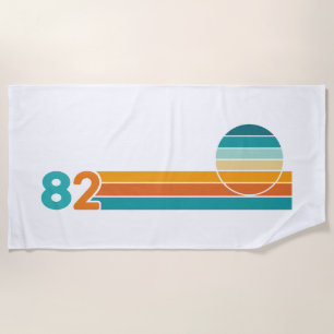 Retro Sunset 82 Beach Towel