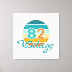 Retro Sunset 82 Vintage Distressed Canvas Print