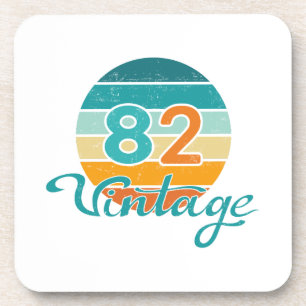 Retro Sunset 82 Vintage Distressed Coaster
