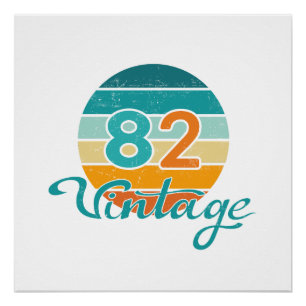 Retro Sunset 82 Vintage Distressed Poster