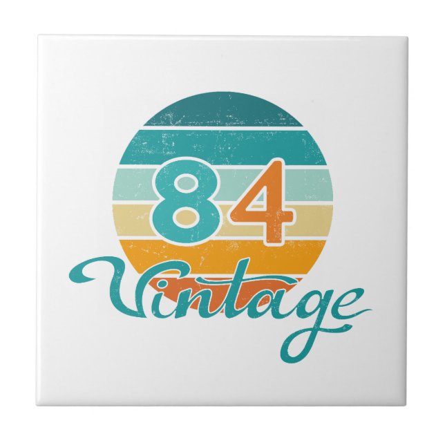 Retro Sunset 84 Vintage Distressed Tile (Front)