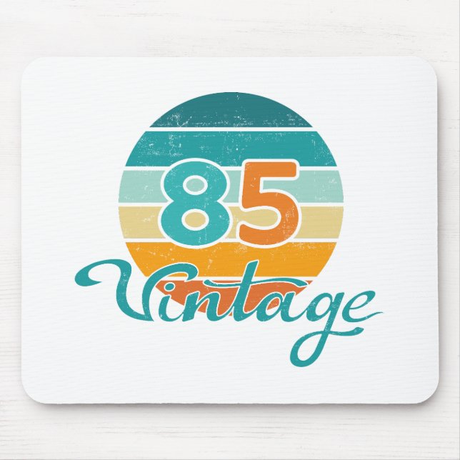Retro Sunset 85 Vintage Distressed Mouse Pad (Front)