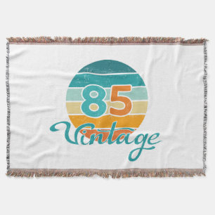 Retro Sunset 85 Vintage Distressed Throw Blanket