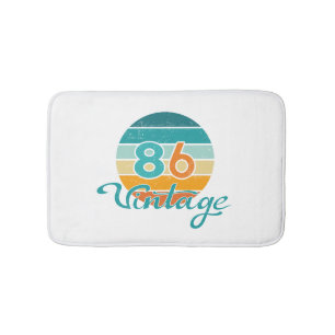 Retro Sunset 86 Vintage Distressed Bath Mat