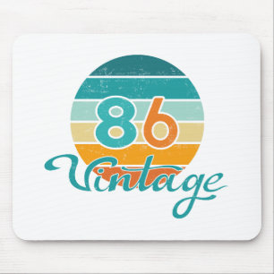 Retro Sunset 86 Vintage Distressed Mouse Pad