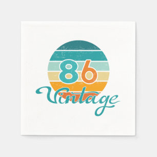 Retro Sunset 86 Vintage Distressed Napkin