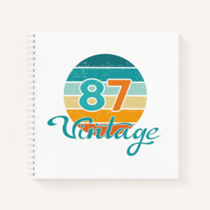 Retro Sunset 87 Vintage Distressed Notebook