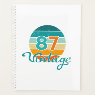 Retro Sunset 87 Vintage Distressed Planner