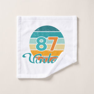 Retro Sunset 87 Vintage Distressed Wash Cloth