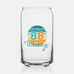 Retro Sunset 88 Vintage Distressed Can Glass