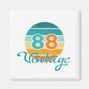Retro Sunset 88 Vintage Distressed Magnet