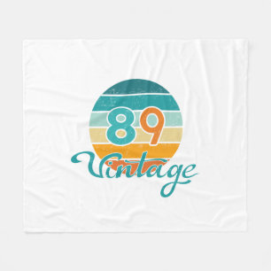 Retro Sunset 89 Vintage Distressed Fleece Blanket