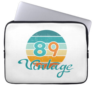 Retro Sunset 89 Vintage Distressed Laptop Sleeve