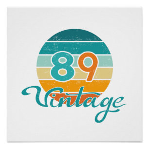 Retro Sunset 89 Vintage Distressed Poster