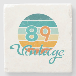 Retro Sunset 89 Vintage Distressed Stone Coaster