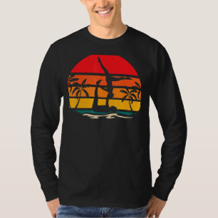 Retro Sunset Aerial Acroyoga Vintage Acro Yoga T-Shirt