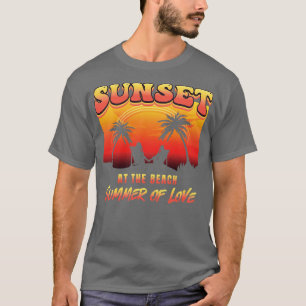 Retro Sunset At The Beach Summer of Love T-Shirt
