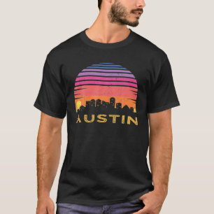 Retro Sunset Austin Texas Shirt Vintage Skyline So