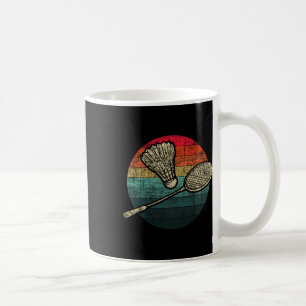 Retro Sunset Badminton - Birdie Shuttle Athletes Coffee Mug
