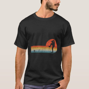 Retro Sunset Baseball Pitcher Vintage Baseball Pla T-Shirt