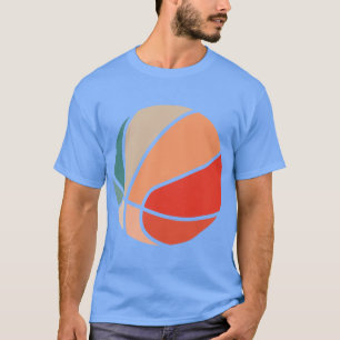 Retro Sunset Basketball Colourful T-Shirt