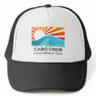 Retro Sunset Beach Custom Text Birthday Party Crew