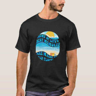 Retro Sunset Beach Vacation Matching Family Girls T-Shirt