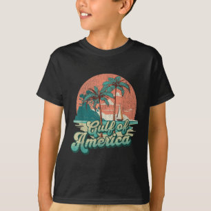 Retro Sunset Beach Vibes - Gulf Of Usa, America  T-Shirt
