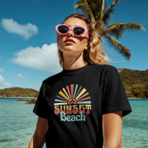 Retro Sunset Beach Vintage Typography