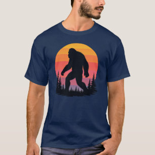Retro Sunset Bigfoot T-Shirt Vintage Sasquatch