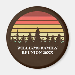 Retro Sunset Brown Forest Customized Magnet