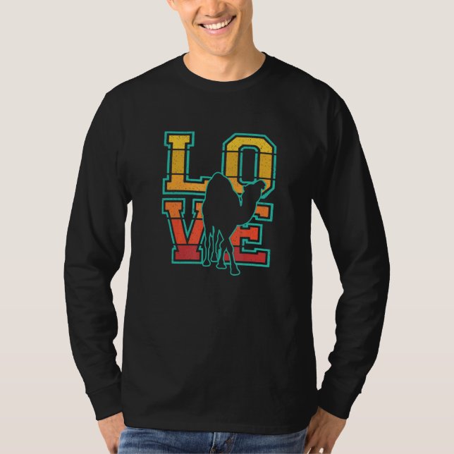 Retro Sunset Camel Idea For Animal T-Shirt (Front)